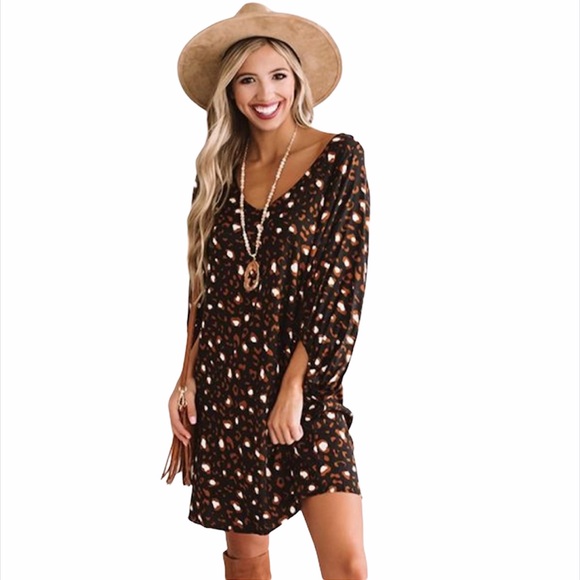 Impressions Dresses & Skirts - 🎉HP 4X🎉NEW SIZE S Impressions Leopard Shift Dress